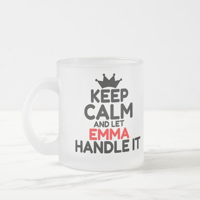 EMMA FROSTED GLASS COFFEE MUG (Left)