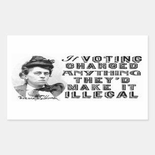 Emma Goldman Voting Quote Stickers