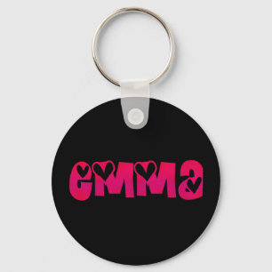 Emma in Hearts Key Ring