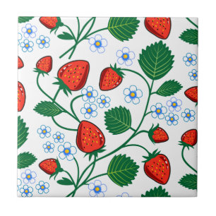 Emma Janeway Strawberries Tile