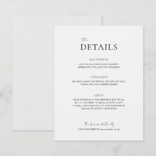 EMMA Minimalist Dove Grey Details Enclosure Card