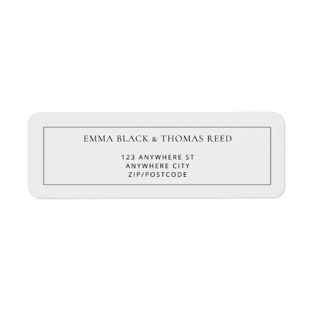 EMMA Modern Minimalist RSVP Return Address Labels (Front)