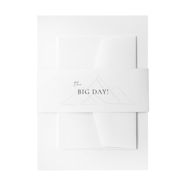 EMMA Mountain Minimalist Invitation Belly Band (Front Example)