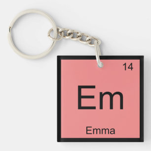 Emma Name Chemistry Element Periodic Table Key Ring