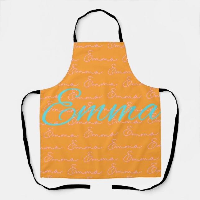 Emma Name Design Pattern Apron (Front)