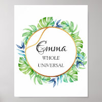 Emma Name Meaning Tropical Bridal Birthday Gift