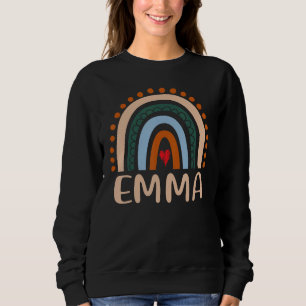 Emma Name Personalised Funny Women Rainbow Emma Sweatshirt