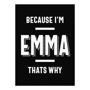 Emma Name Personalised Women Girl Photo Print