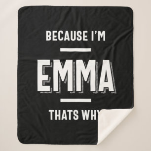 Emma Name Personalised Women Girl Sherpa Blanket