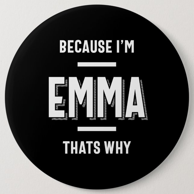 Emma Name Personalized Women Girl 6 Cm Round Badge (Front)