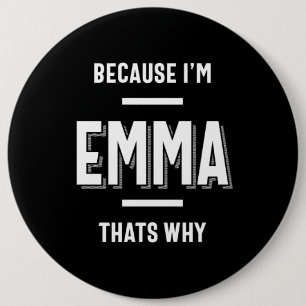 Emma Name Personalized Women Girl 6 Cm Round Badge