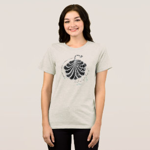 EMMA peptide, peacock w/ custom text, light Tri-Blend Shirt