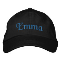 Emma Personalised Embroidered Baseball Cap Blue