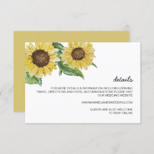 EMMA Rustic Country Watercolor Sunflower Invitation