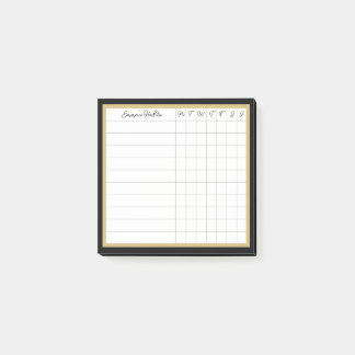 Emma Stripe Collection Habit Tracker in Black Post-it Notes