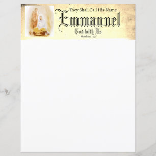Emmanual Christian Christmas stationery paper