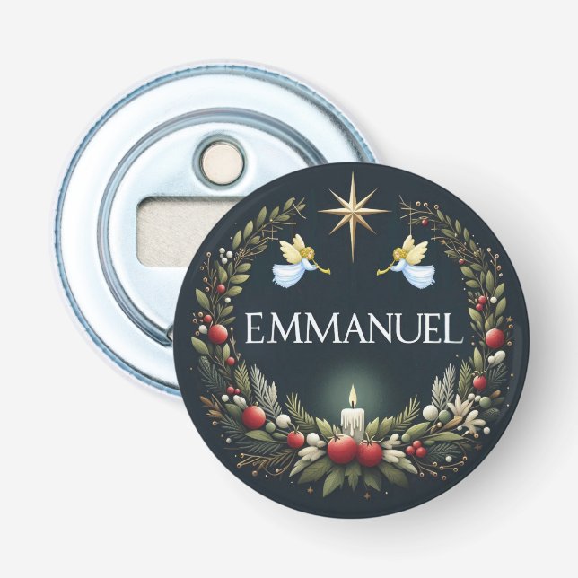 Emmanuel Christmas angels Bottle Opener (Front)
