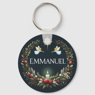 Emmanuel Christmas angels Key Ring