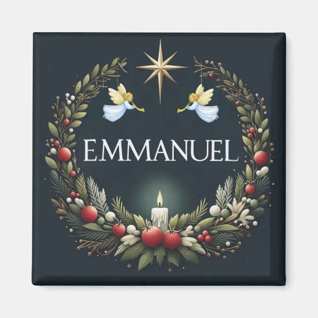 Emmanuel Christmas angels Magnet (Front)