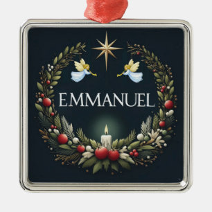 Emmanuel Christmas angels Metal Tree Decoration
