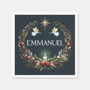 Emmanuel Christmas angels Napkin
