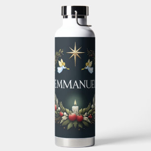 Emmanuel Christmas angels Water Bottle