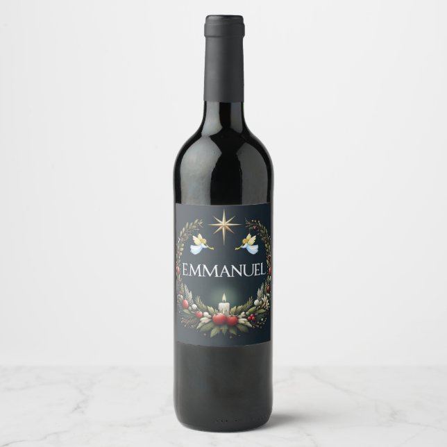 Emmanuel Christmas angels Wine Label (Front)