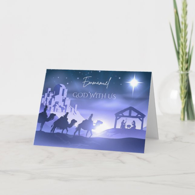 Emmanuel God With Us Christmas Card  (Front)