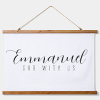 Emmanuel God With Us Wood Hanging Tapestry
