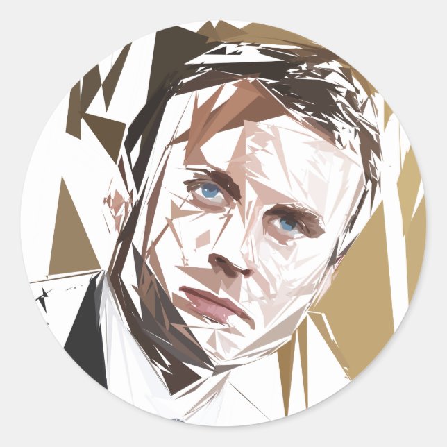 Emmanuel Macron Classic Round Sticker (Front)