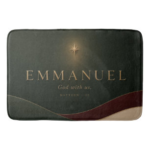 EMMANUEL Matthew 1:23 Christian Bath Mat