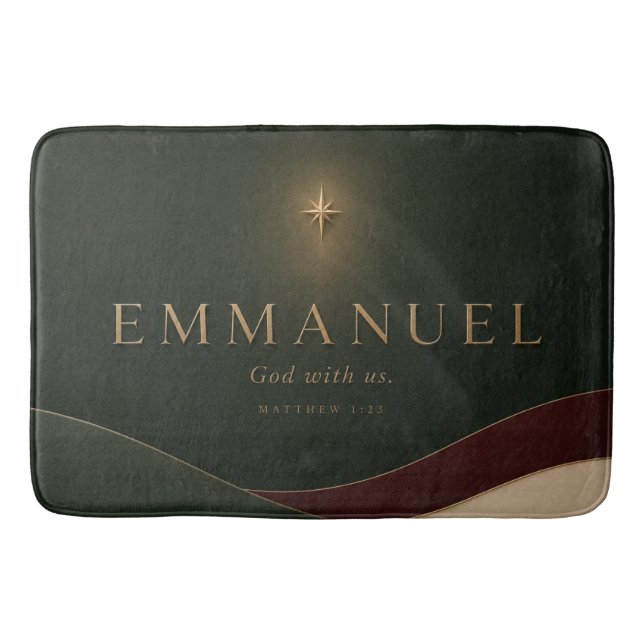 EMMANUEL | Matthew 1:23 Christian  Bath Mat (Front)