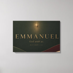EMMANUEL Matthew 1:23 Christian Canvas Print