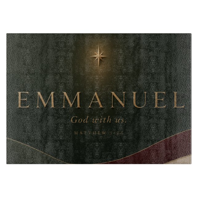 EMMANUEL | Matthew 1:23 Christian  Cutting Board (Front)