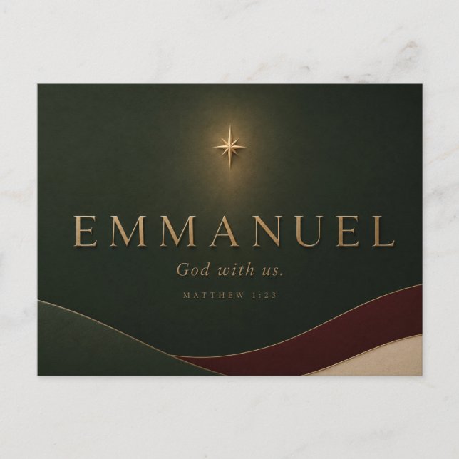 EMMANUEL | Matthew 1:23 Christian  Postcard (Front)