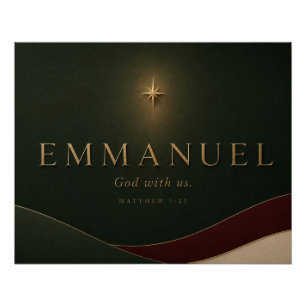 EMMANUEL Matthew 1:23 Christian Poster