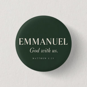 EMMANUEL Matthew 1:23 Christmas 3 Cm Round Badge