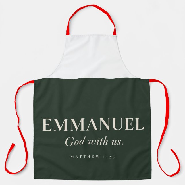  EMMANUEL | Matthew 1:23 | Christmas Apron (Front)