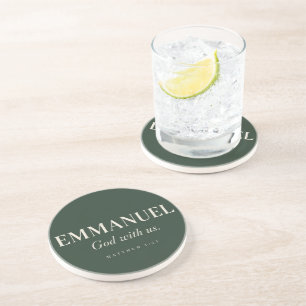EMMANUEL Matthew 1:23 Christmas Coaster