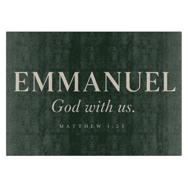 EMMANUEL | Matthew 1:23 | Christmas Cutting Board (Front)