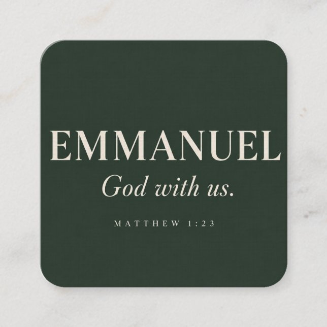EMMANUEL | Matthew 1:23 | Christmas Enclosure Card (Front)