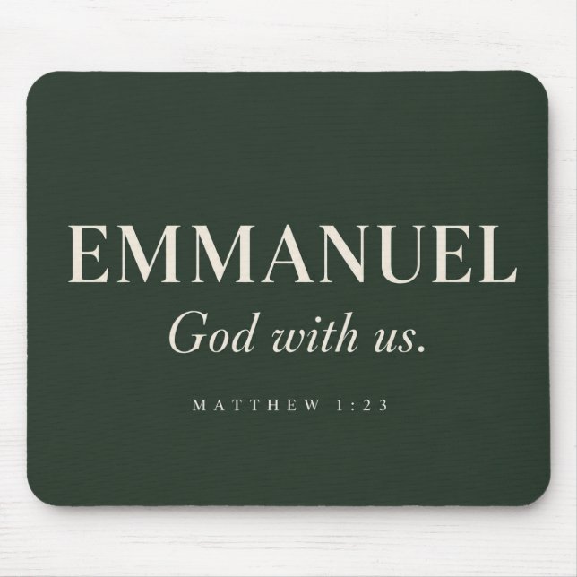 EMMANUEL | Matthew 1:23 | Christmas Mouse Mat (Front)