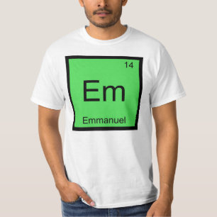 Emmanuel Name Chemistry Element Periodic Table T-Shirt