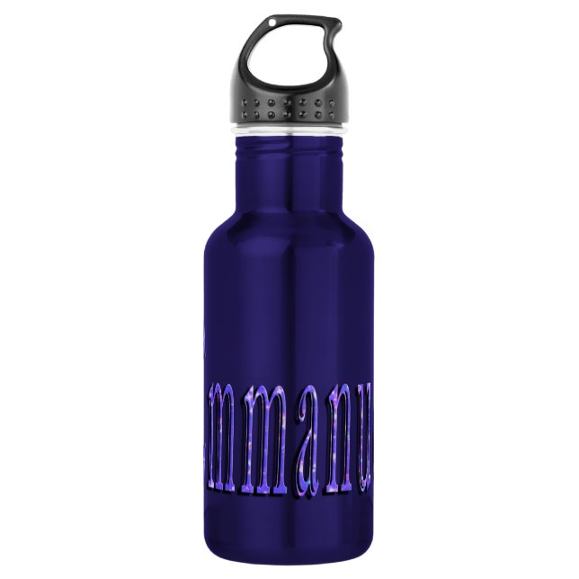 Emmanuel, Name, Logo, 532 Ml Water Bottle (Front)