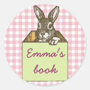 Emma's book classic round sticker