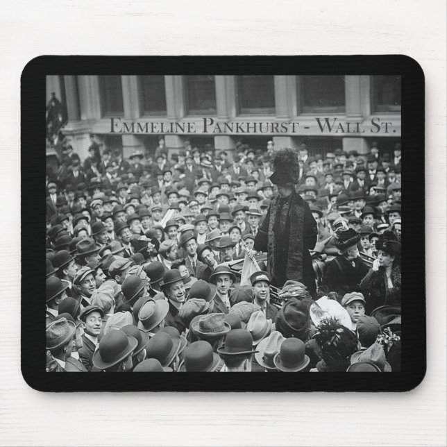 Emmeline Pankhurst - Wall St.  Mouse Mat (Front)