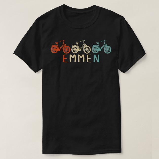 Emmen Bike Bicycle City Retro Cycling Gift  T-Shirt (Design Front)