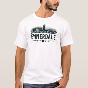 Emmerdale Skyline – Minimalist Soap Opera Design T-Shirt