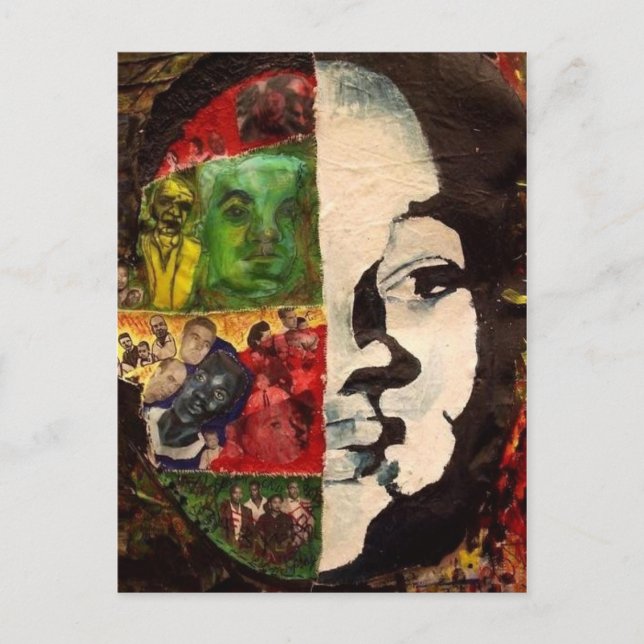 Emmett Till Abstract Collage Postcard (Front)