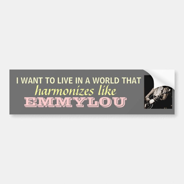 Emmylou Harris - Harmonise...bumpersticker Bumper Sticker (Front)